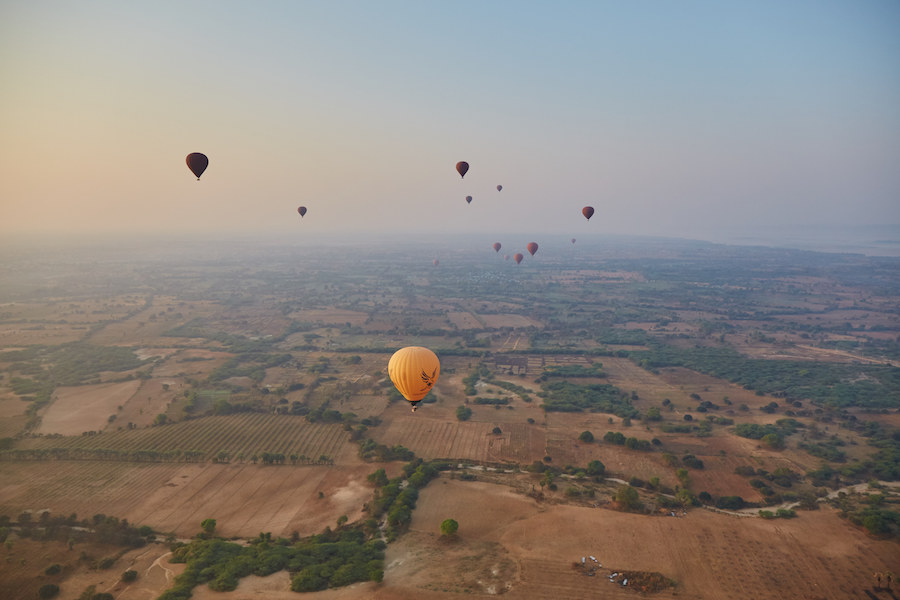 Hot Air Ballooning Over Bagan