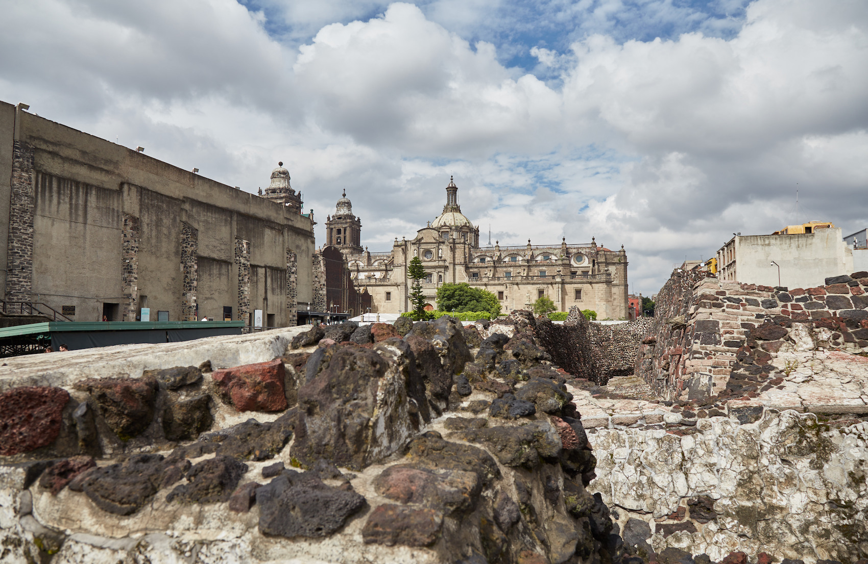 Templo Mayor Ruins and Cathedral