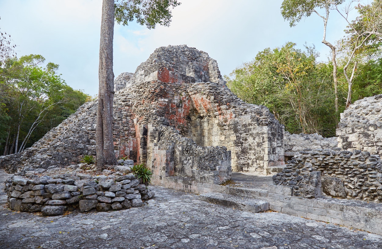 Visiting Xpujil Ruins